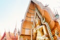 The huge Buddha statue with detailed decoration At Wat Tham Sua on 26 December in Kanchanaburi. Royalty Free Stock Photo